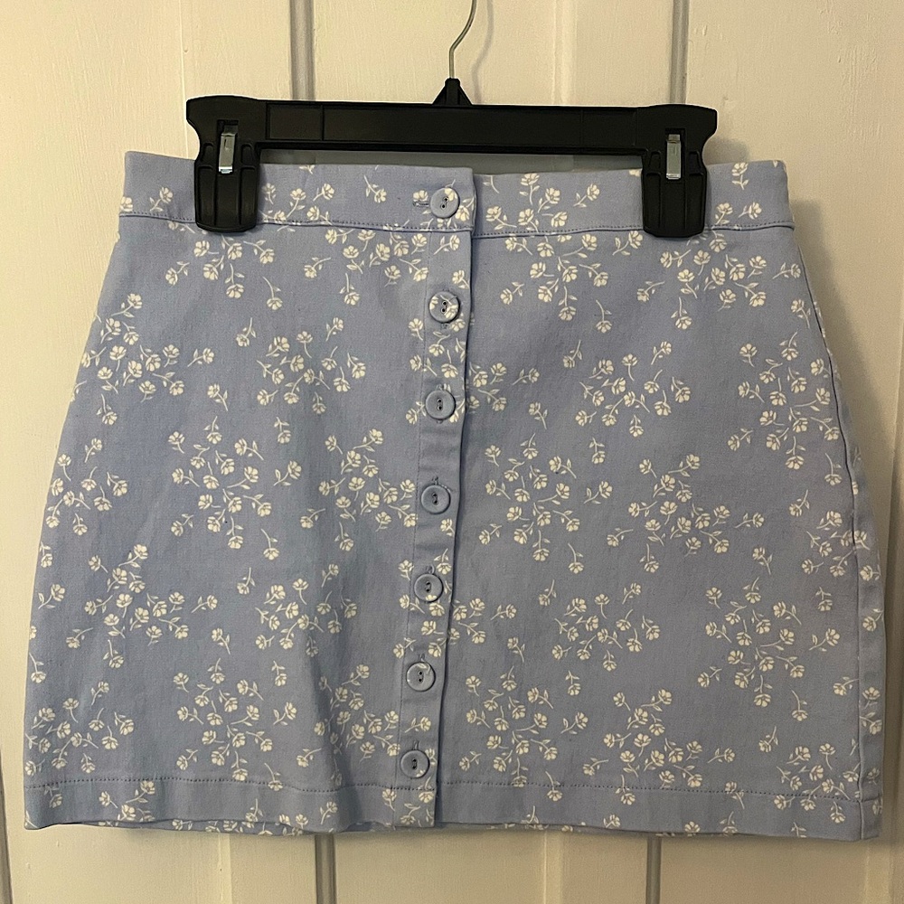 Floral Button Skirt